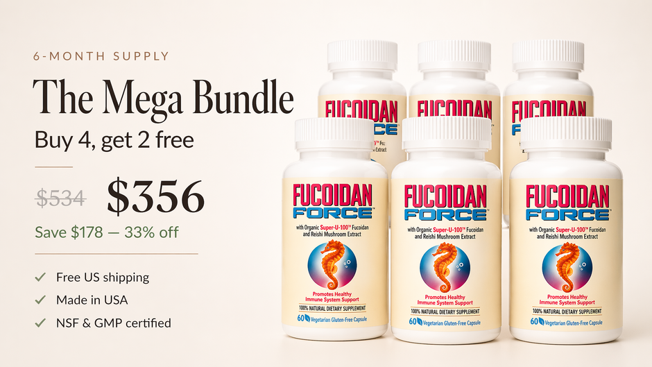Fucoidan Force® — Premium Organic Fucoidan Supplement with Reishi (60 Vegan Capsules)