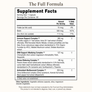Fenvir Advanced Supplement Facts label