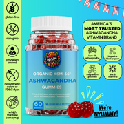 Organic KSM-66® Ashwagandha Gummies — Stress, Sleep & Immune Support (60 Gummies)