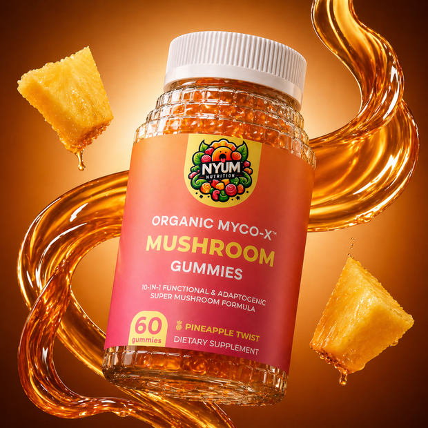 Organic MYCO-X™ Mushroom Gummies — 10-in-1 Functional Mushroom Complex (60 Gummies)