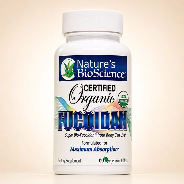Organic Fucoidan — Super Bio-Fucoidan™ Absorption Blend with Wakame & Vitamin E (60 Tablets)